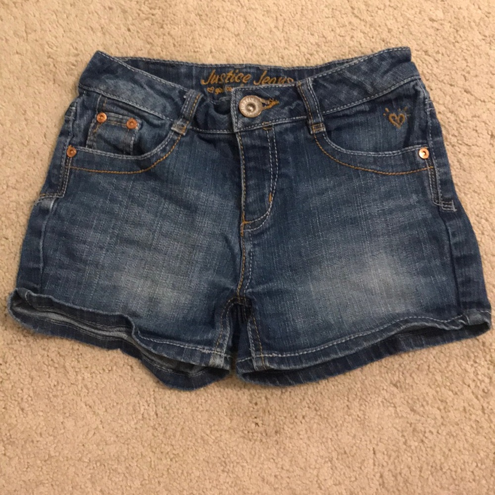 Justice denim shorts size 12